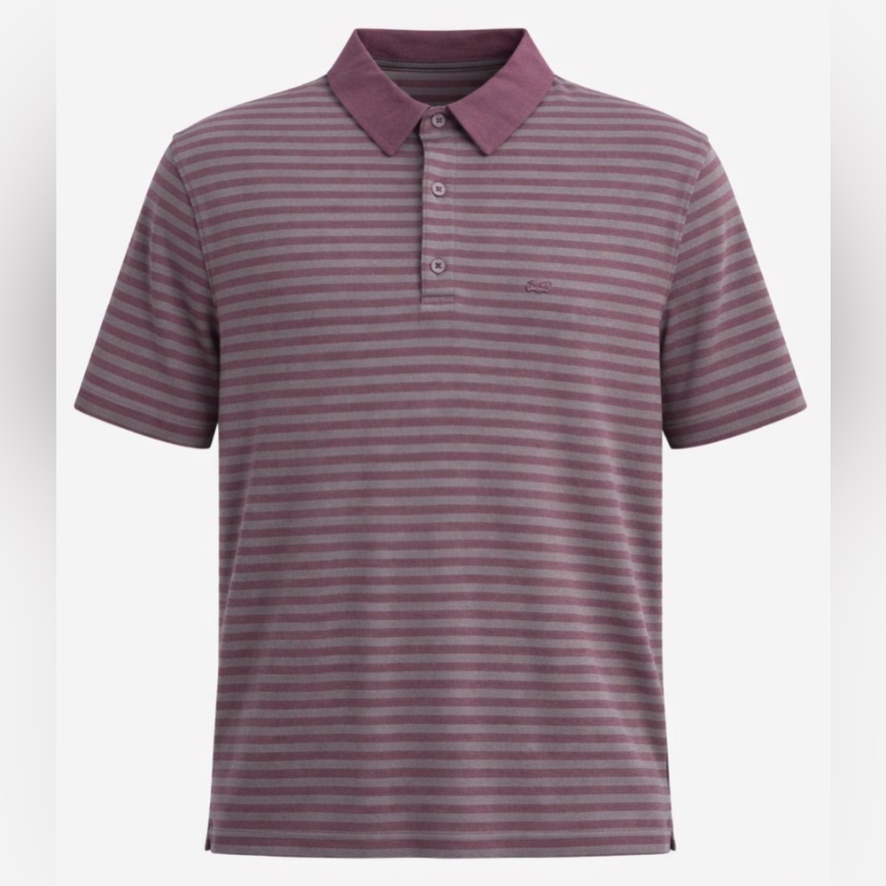 AG Green Label Polo Shirt NWT Burgundy/Gray
